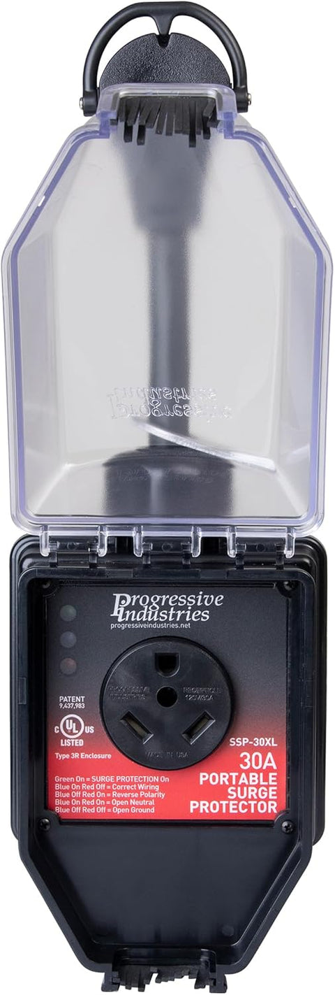 Progressive Industries | Portable RV Smart Surge Protector | SSP-30XL | 30 Amp