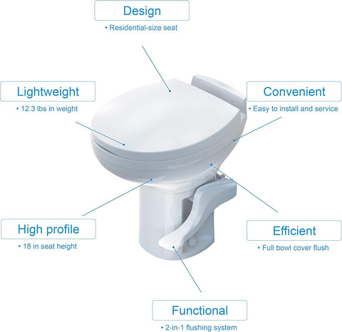 Thetford | Residence Hi RV Toilet | 42169 | White