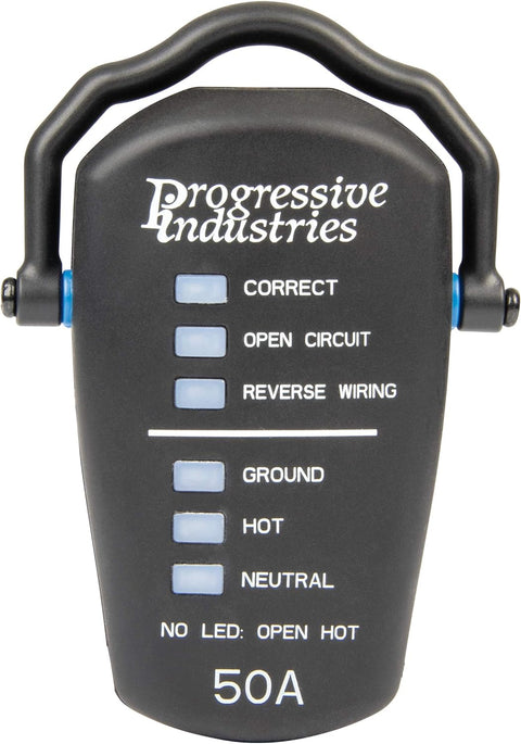 Progressive Industries | Portable RV Circuit Tester | RRT-50 | 50 Amp