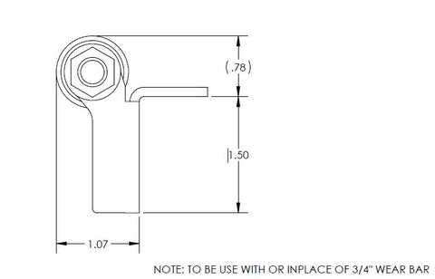 BAL | Accu-Slide Base Roller 3/4" Wear Bar | 854303