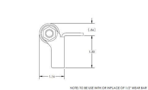 BAL | Accu-Slide Base Roller 1/2" Wear Bar | 854304