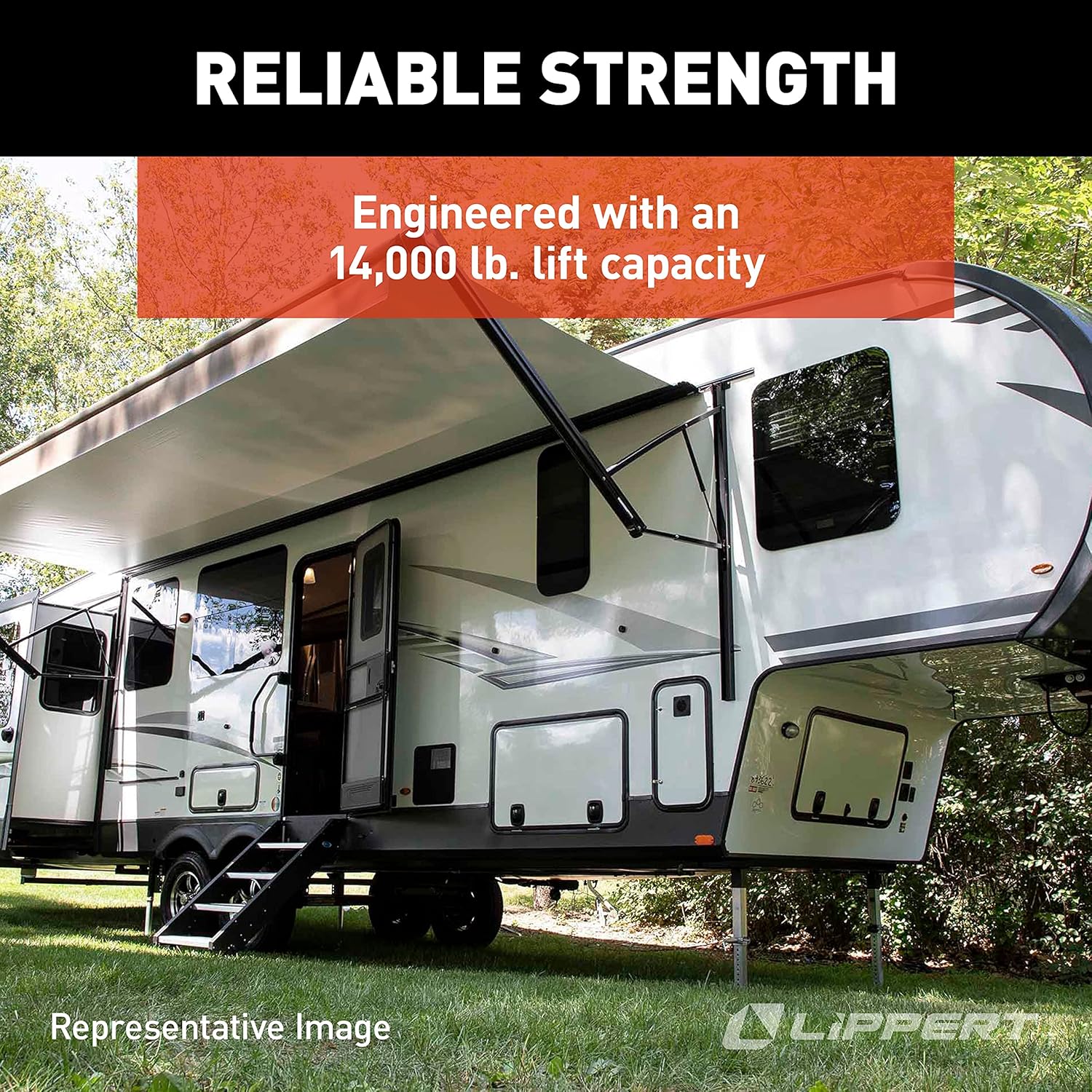 Lippert | Hydraulic Landing Gear | 433467 | Aluminum | 14,000 lb Capac