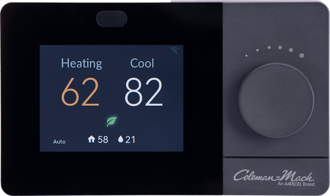 Coleman | Wall Thermostat | 9420-391 | Wifi | Heat and Cool | Black