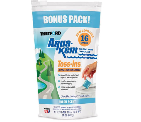 Thetford | Aqua-Kem Toss-Ins | 96561 | Fresh Scent | 16 Count