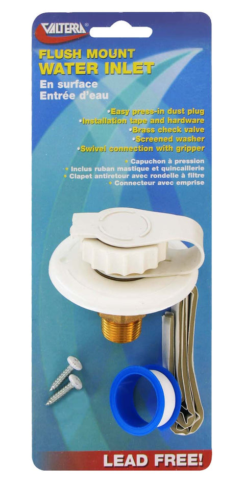 Valterra | City Water Inlet for RV Fresh Water Inlet | A01-0170LFVP | White