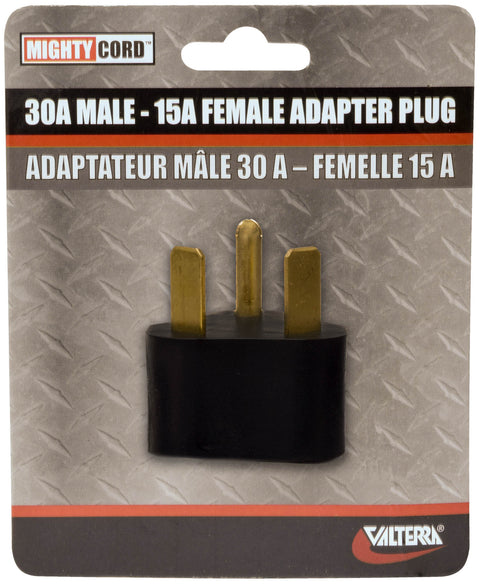 Valterra | RV Power Cord Adapter 30A Male to 15A Female Adapter Plug | A10-3015A