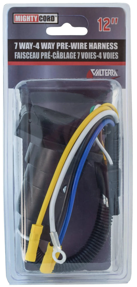 Valterra | 7-Way to 4-Way Pre-Wire Harness | A10-7084VP | 12"