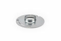 Silver Metal Suburban Furnace Duct Collar 051240 2-Inch - Angled Side View Showing Collar Height | United RV Parts