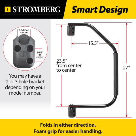 Stromberg Carlson | Pasamanos plegable para autocaravana Lend-A-Hand | AM-800 | Negro