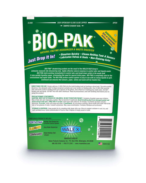 Walex | Bio-Pak Natural Black Water Enzyme Drop Ins | BIOPPBG | 10 Pack | Alpine Fresh