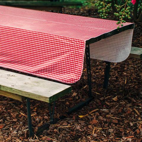 Camco | Picnic Tablecloth | 51019 | Red/White | 52" X 84"