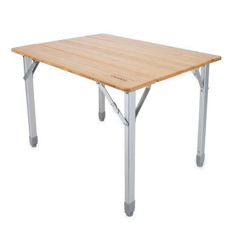 Camco | Compact Bamboo Folding Table w/ Aluminum Legs | 51895