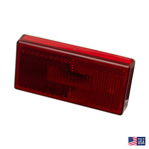 Command Electronics | Rectangular LED Clearance Light | CMD-003-56 | White Base | Red