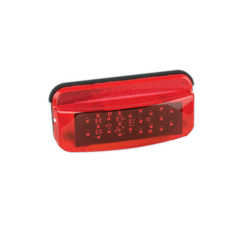 Command Electronics | Modern Rectangle LED Stop-Tail-Turn Light | CMD-003-81BM1 | Black Base | Red