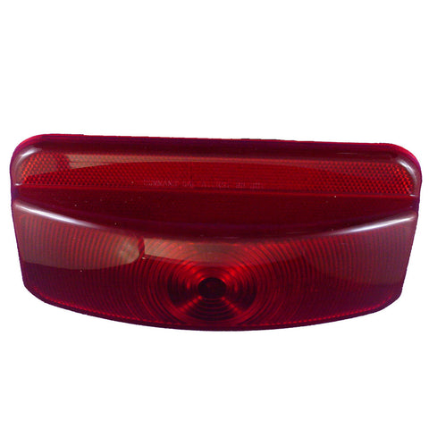 Command Electronics | Modern Rectangle Incandescent Stop-Tail-Turn Light Replacement Lens | CMD-89-187 | Red