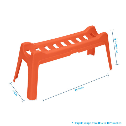 Camco | Rhino Nesting RV Sewer Hose Support | 43072 | Stackable for Storage | With 5 Graduated Sections | Orange