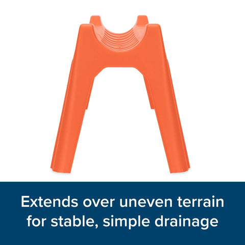 Camco | Rhino Nesting RV Sewer Hose Support | 43072 | Stackable for Storage | With 5 Graduated Sections | Orange