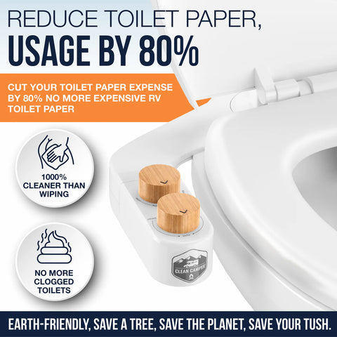 Clean Camper | The Original RV Toilet Bidet | 6N-EYU0-JP3K | White