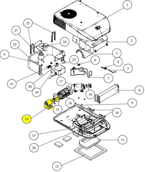 Coleman | Evaporator Fan Motor | 1468C3389 | Mach 8 AC