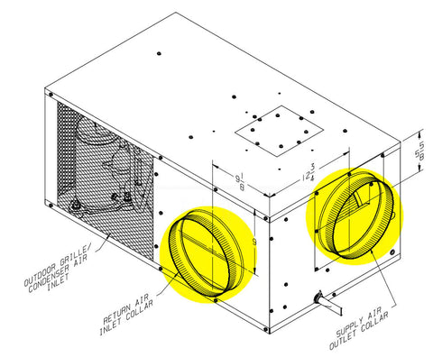 Coleman | Park Pac Duct Collar | 6633-6151 | Coleman Mach 46413 Series Air Conditioners