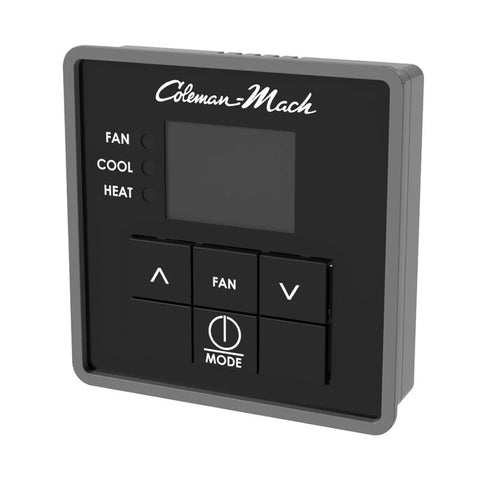 Coleman | Wall Thermostat for Coleman-Mach Everest VS-18 Air Conditioner | 2111-0043 | Ducted / Non-Ducted | AC Cool / Heat Pump | 12v DC | Black