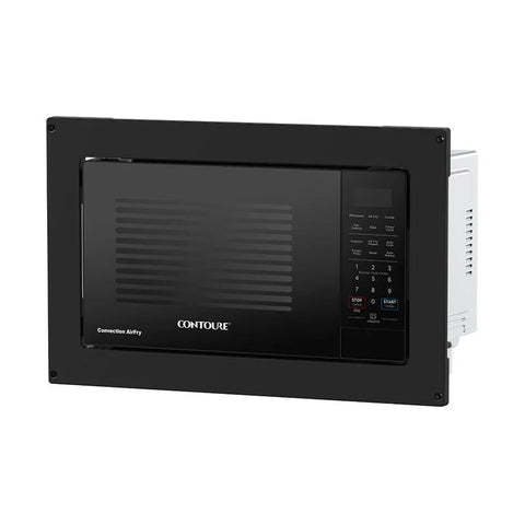 Black Contoure RV-980B Built-In Microwave - Front Direct View | United RV Parts