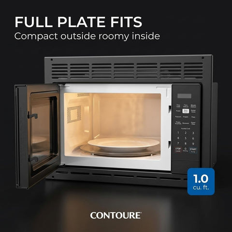 Contoure | Built-in / Cabinet-Mount RV 1.0 Cu. Ft. Microwave oven | RV-985BK | 900 Watt | 120v AC | Black