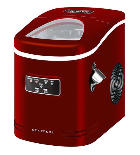 Contoure | Counter-Top Ice Maker | RV-130R | Portable | With Scooper And Serving Basket |  Red