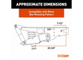 Curt Helux Pin Box Side Profile Dimensions - Rhino Box Mounting Pattern Compatible | United RV Parts