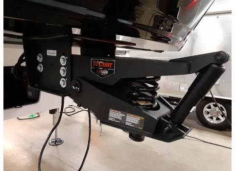 Curt Helux Coil Spring 5th Wheel Pin Box Installed on RV - Real-World Fitment View | United RV Parts