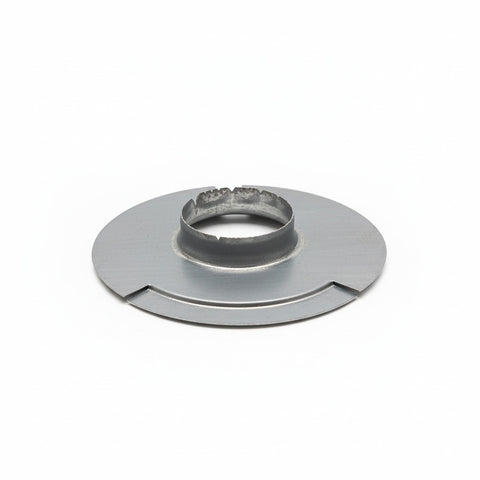 Suburban RV Furnace Duct Collar 051240 2-Inch - Side Profile Showing Raw Metal Duct Collar Edge | United RV Parts