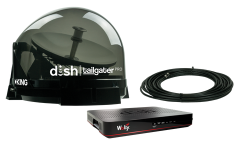KING | DISH Tailgater Pro Premium Satellite Antenna Bundle with Wally | DTP4950 | DTP4900BUNDLEW