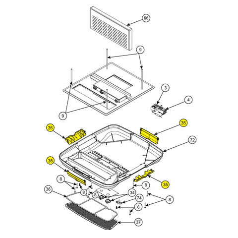 Dometic | Air Conditioner Ceiling Assembly Louver | 3315333.001 | 2 Pack