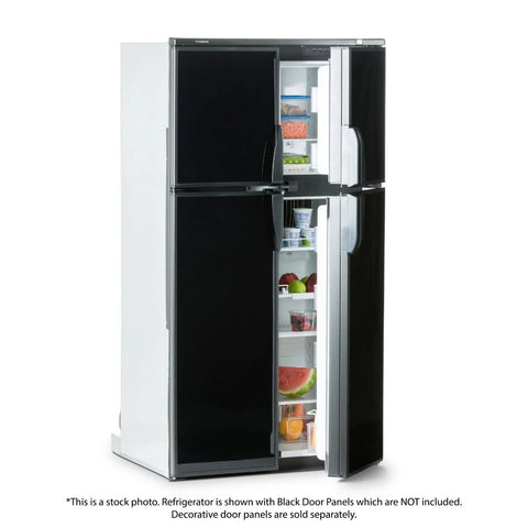 Dometic | 12 Cu. Ft. Elite Series; Dual Compartment - 4 Door Refrigerator With Freezer; Permanent Bolt-In | RM1350SLM | 12 Cu. Ft. | 2-Way  |  Door Panels Sold Separately | Black