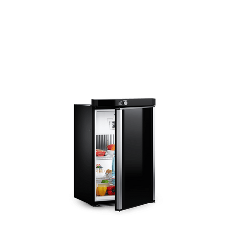 Dometic | 3.3 Cu. Ft. Refrigerator | RM10.5S | 9600027096 | 3-Way Operation (12v DC, 230v AC, Propane) | Double-Hinged | Black