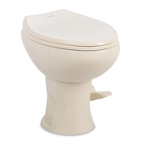 Dometic | 420 Platinum RV Toilet W/ Elongated Porcelain Bowl | 9610008282 | OEM 9610007965 | Standard Height | Bone