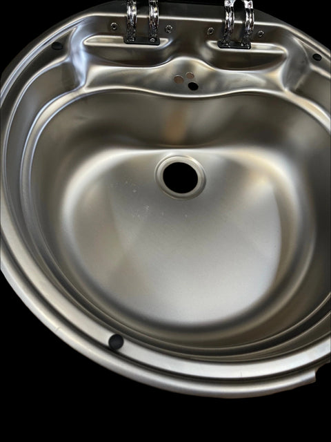 Dometic | 9102305187 | VA7000/VA7036 Series Round Sink with 3-Hole Faucet Configuration & Glass Cover