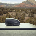 Black Dometic FreshJet 4 13,500 BTU RV Roof Air Conditioner FJX4473EBKCS Installed on RV Roof - Desert Landscape | United RV Parts