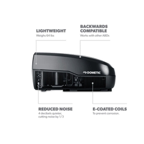 Dometic FreshJet 4 RV AC FJX4473EBKCS - Feature Callout: Lightweight, Backwards Compatible, Reduced Noise, E-Coated Coils | United RV Parts