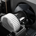 Dometic FreshJet 4 RV AC FJX4473EBKCS - Close-Up of Dual Fan Blower and Condenser Assembly | United RV Parts