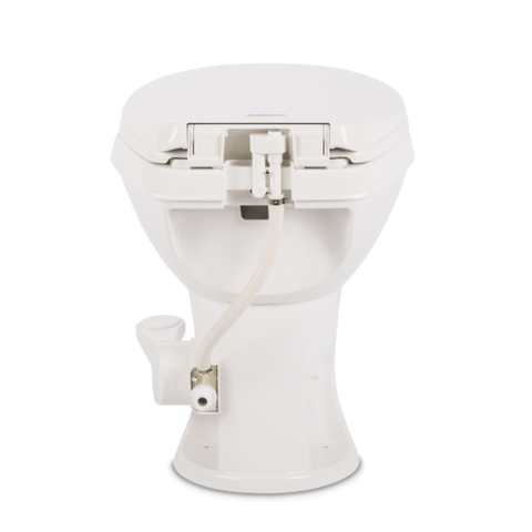 Dometic | Platinum Model 420 RV Toilet | 9610008281 | 2-Bolt Mounting | Gravity Flush | White