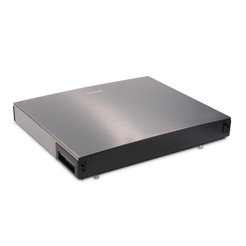 Dometic | Puerta de refrigerador/congelador | 312240100528 | Incluye buje | Lado derecho | Compatible con DMC4081 / DMC4101 | Acero inoxidable