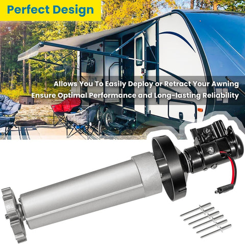 Dometic | Replacement Awning Motor | 3310423.209U | 9100 Power Awnings | 12v DC | Black