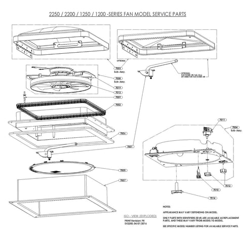 Dometic | Fan-Tastic Vent FV2200 - 3 Speed Fan | 9108870710 | FV2200LWUSD81-SP | 12V DC | Manual Lift | Smoke Lid