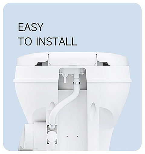 Seaflo | Residential Height RV Toilet-Plastic | Foot Pedal | SFRTPH-01-01 | White
