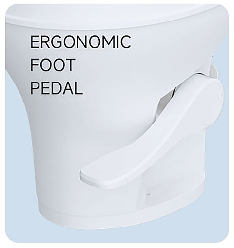 Seaflo | Residential Height RV Toilet-Plastic | Foot Pedal | SFRTPH-01-01 | White