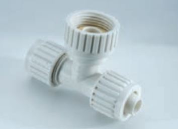 Flair-It | 1/2 X 1/2 FPT X 1/2 TEE SWIVEL END NUT | 16828 | Plastic | Single | White