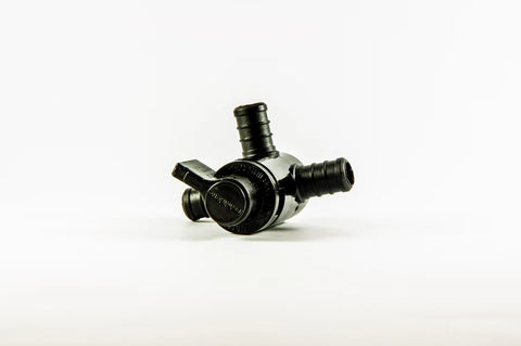 Flair-It | ECOPOLY 1/2" BARB 3-WAY BYPASS VALVE | 29910 | Plastic | Single | Black