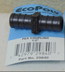 Flair-It | ECOPOLY 1/2" BARB COUPLING | 29840 | Plastic | Single | Black