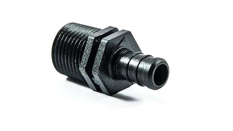 Flair-It | ECOPOLY 1/2" BARB x1/2" MPT ADAPTER | 29842 | Plastic | Single | Black